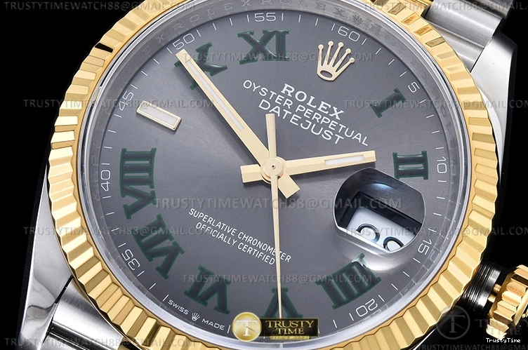 0415 Affordable RDJ0453 – DJ 36mm Jub Flt 904L YG SS Grey Rm VSF VS 777